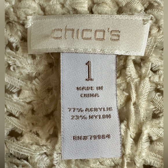 Chico's foiled penny pullover crew neck sweater sz 1 or S - Picture 3 of 7